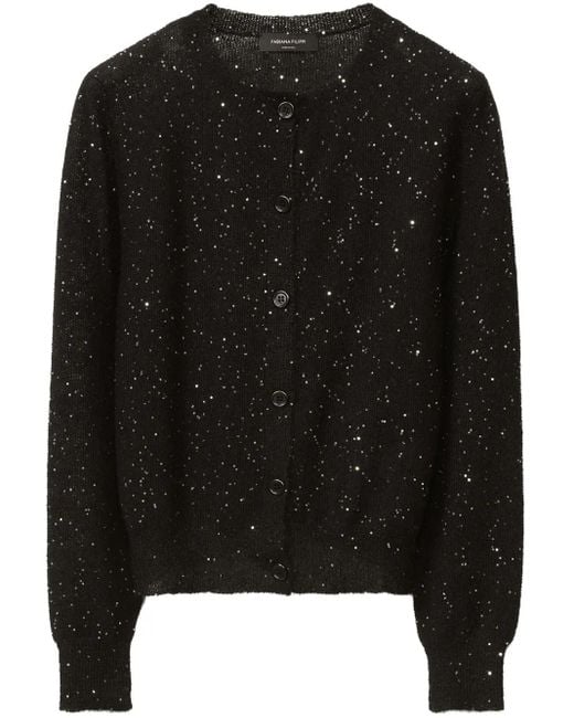 Fabiana Filippi Black Sequined Cardigan
