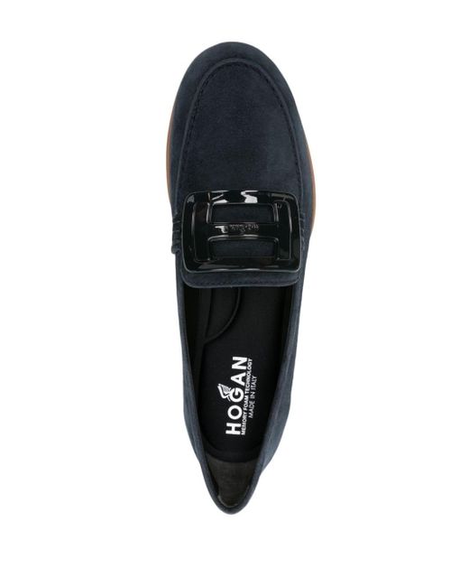 Hogan Blue Olympia Leather Loafers