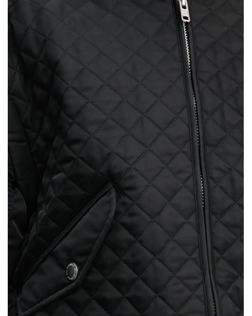 Stand Studio Black Diamond-Quilted Bomber Jacket
