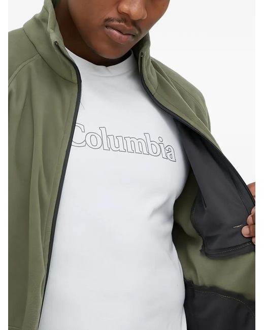 Columbia Green Zip-Pocket Sweater for men