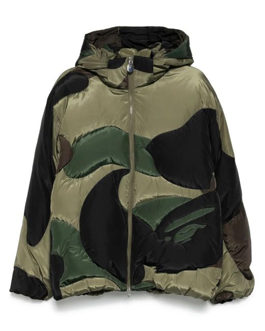 Piumino 1St Camo di A Bathing Ape in Green da Uomo