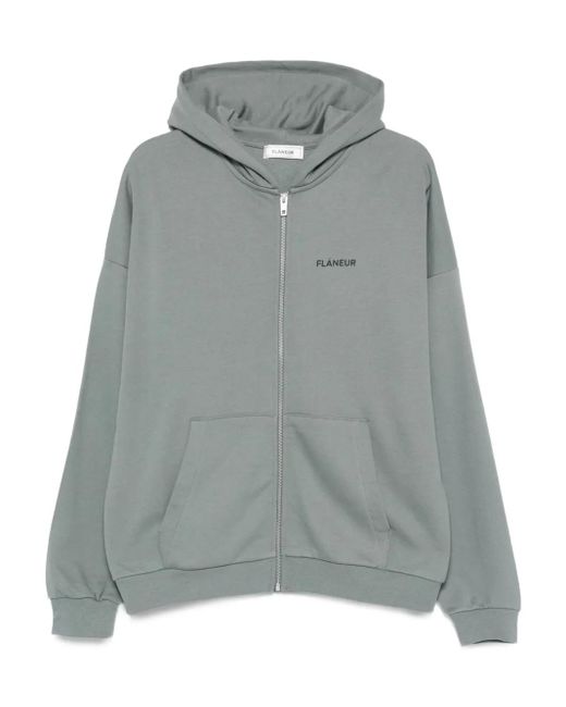 Giacca Con Cappuccio E Zip di flâneur in Gray da Uomo