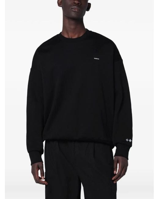 Tatras Black Logo-Print Drop-Shoulder Sweater for men