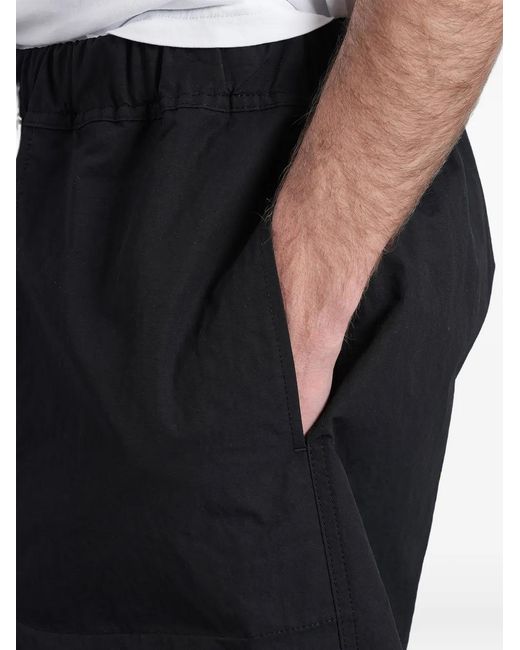Grifoni Black Elasticated-Waistband Shorts for men