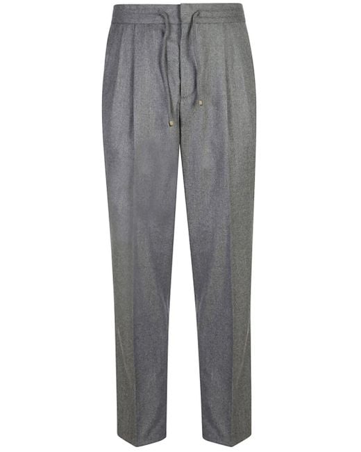 Brunello Cucinelli Gray Leisure Fit Pant for men