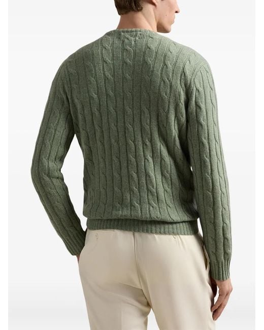 Polo Ralph Lauren Green Cable-Knit Sweater for men