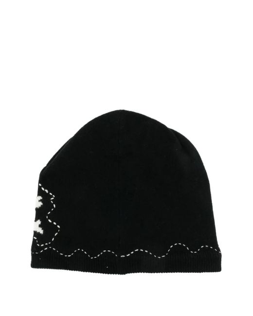Mastermind Japan Black Skull-Embellished Beanie for men