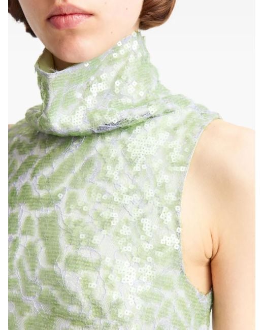 16Arlington Acari スパンコール トップ Green