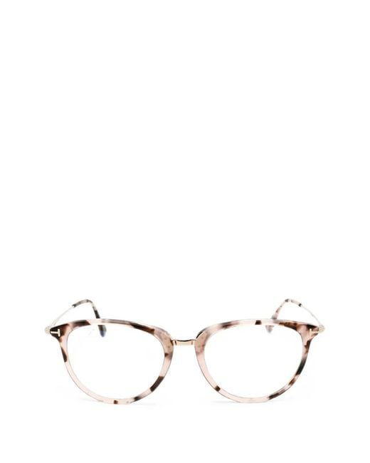 Tom Ford Natural Round-Frame Glasses