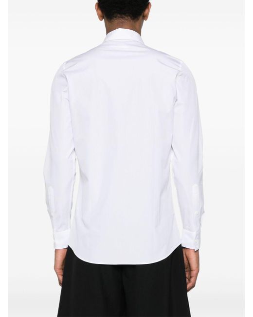 Moschino White Logo-embroidered Shirt for men