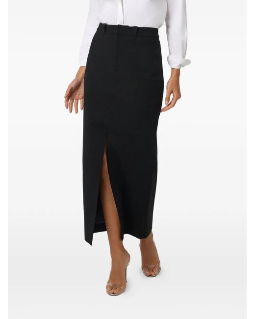 Toccin Meg Midi-Rok Met Split in het Black
