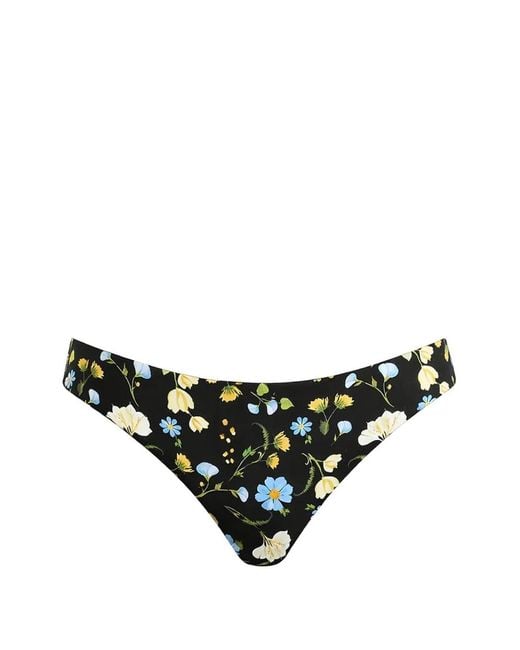 Seafolly Black Floral Bikini Bottom
