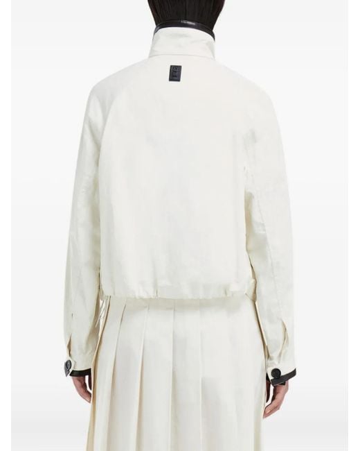 Ferragamo White Button-Fastening Jacket