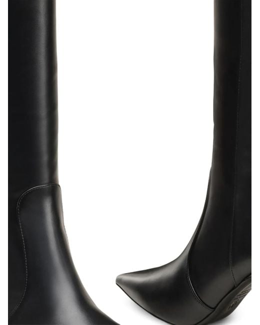 Stuart Weitzman Black 85Mm Vinnie Pointed Zip Boots