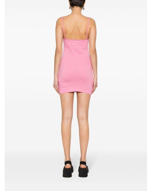 DSquared² Pink Logo-print Mini Dress
