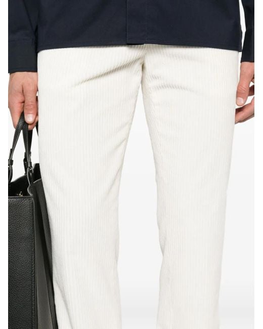 Dondup White Corduroy Trousers for men