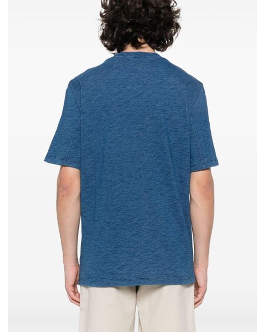 Brunello Cucinelli Blue Crew-Neck T-Shirt for men