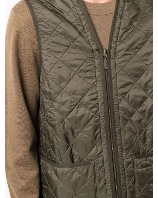 Barbour Green 'Polarquilt' Zip-Up Gilet for men