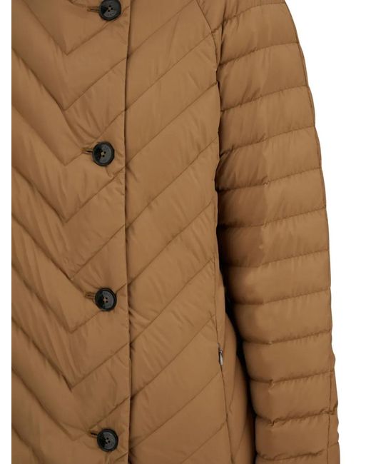 Herno Natural Chevron-Quilted Padded Jacket