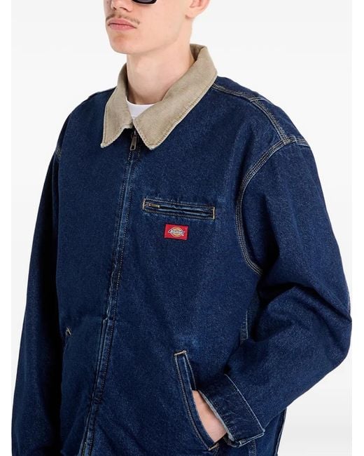 Dickies Blue Corduroy-Collar Denim Jacket for men