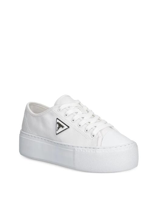 Guess White Joezi Platform Sneakers