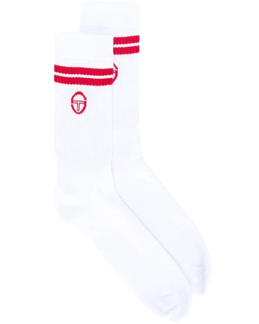 Sergio Tacchini White Logo Socks for men