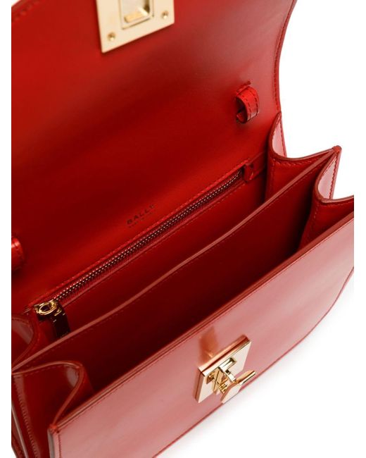 Bally Red Ollam Leather Crossbody Bag