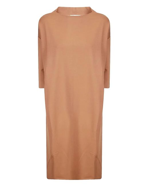 Robe Mi-Longue À Manches Courtes Stefano Mortari en coloris Brown