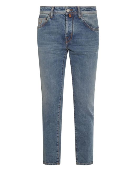 Jacob Cohen Jeans Met Gewassen Effect in het Blue voor heren