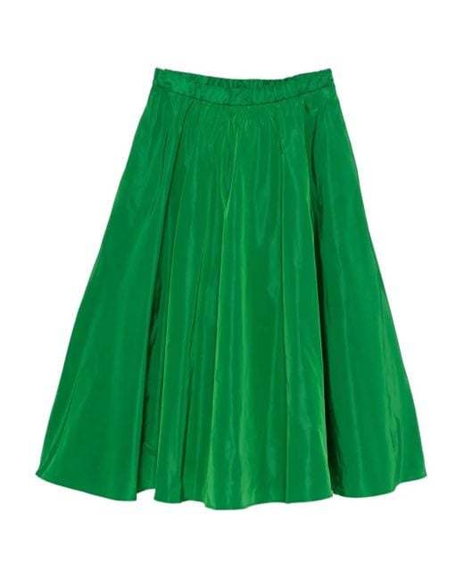 Aspesi Gathered Midi Skirt Green