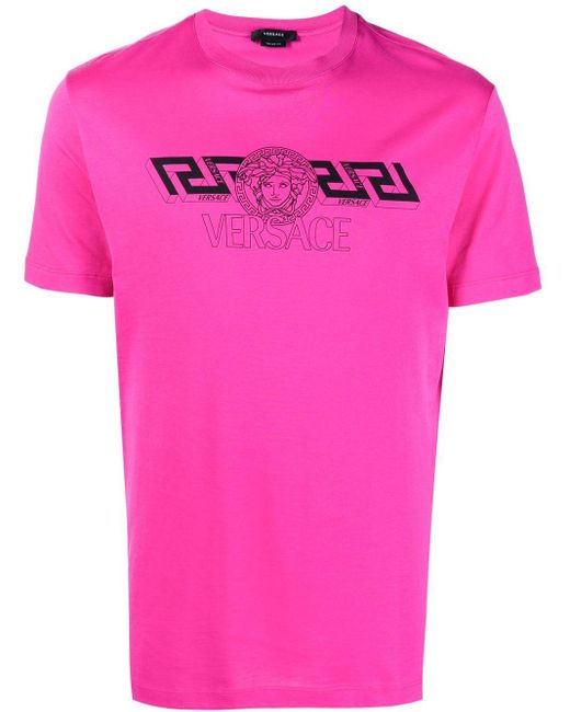 Versace Medusa Graphicprint Cotton Tshirt in Pink for Men Lyst Canada
