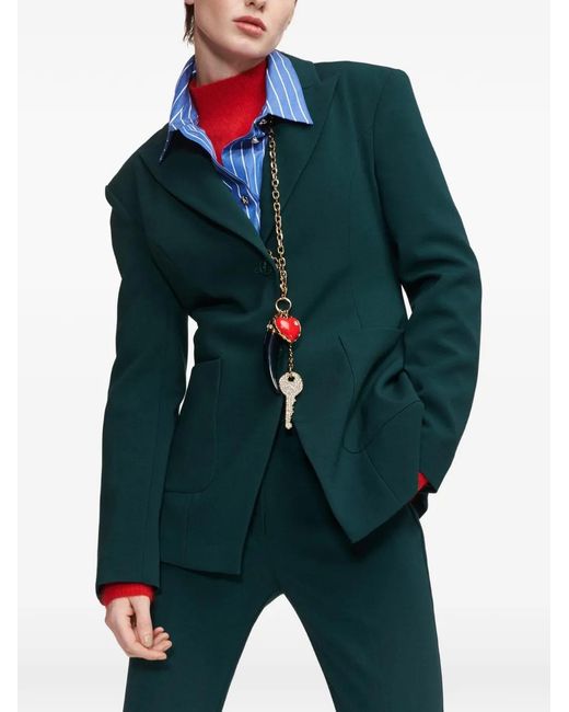 Essentiel Antwerp Green Knightly Single-Breasted Blazer