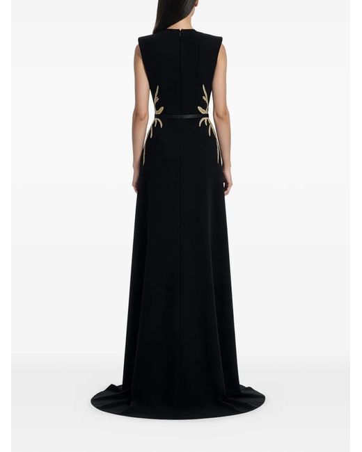Saiid Kobeisy Black Embellished Maxi Dress