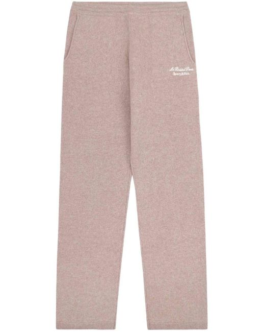 Sporty & Rich Natural Faubourg Cashmere Track Pants