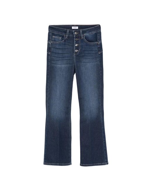 Liu Jo Blue Princess Cropped Flared Jeans