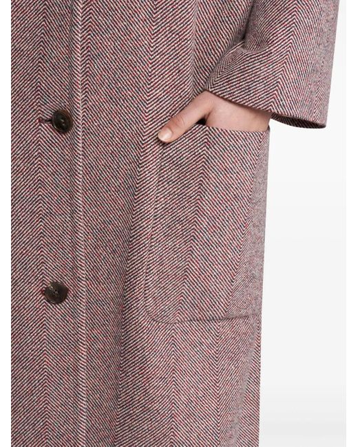 Etro Wollen Jas Met Ceintuur in het Brown