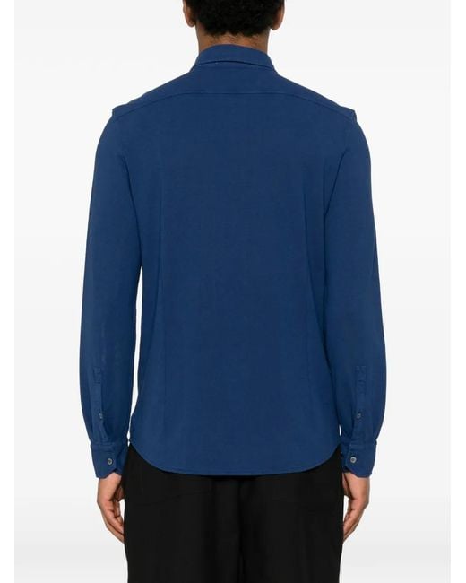 Drumohr Button-Up Overhemd in het Blue voor heren