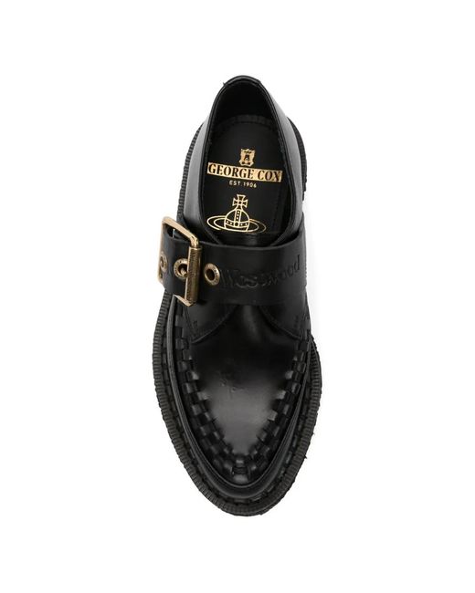 Vivienne Westwood Black Monk Strap Shoes Leather