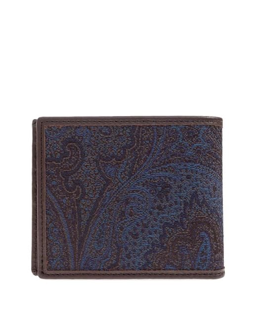 Etro Blue Essential Jacquard Wallet for men