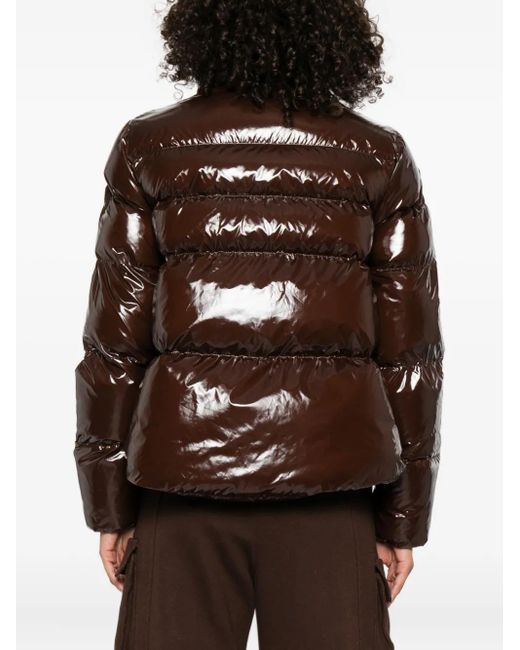 Pinko Brown 'Mirco' Short Down Jacket