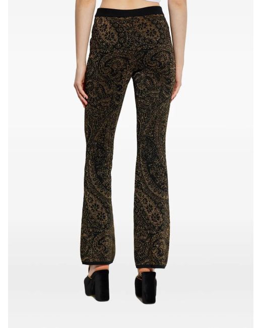 Etro Gray Paisley-Pattern Trousers