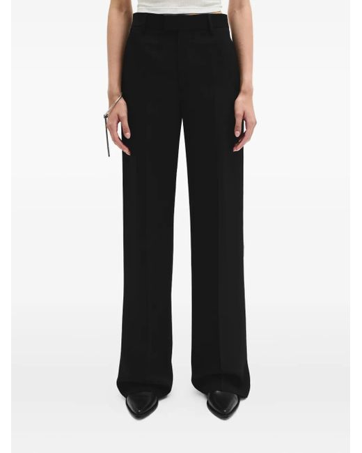 Ann Demeulemeester Black Ausgestellte Maaike Hose