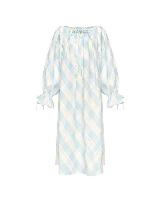 Sleeper White Cha-Cha Ruffled Midi Dress