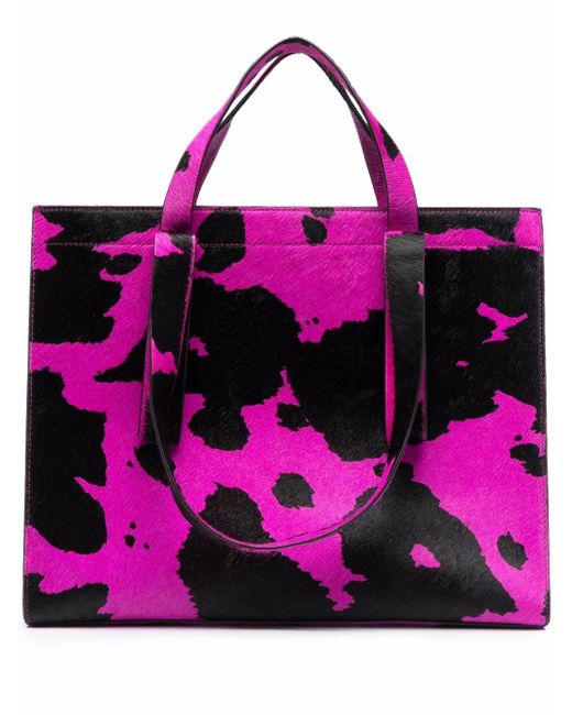 CAMPERLAB Pink Spandalones Cow-print Shoulder Bag