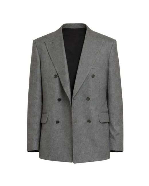 Department 5 Gray Double-Breasted Blazer for men