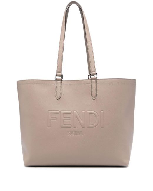 Fendi Natural Leather Tote Bag for men