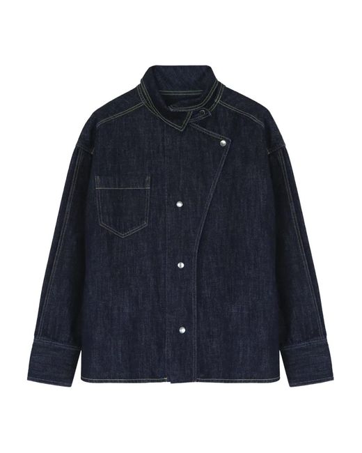 Margaux Lonnberg Black Asymmetric Denim Jacket