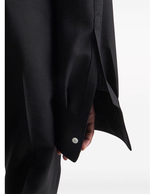 Giacca-camicia monopetto di Prada in Black