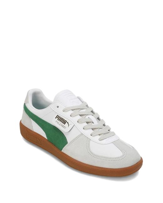 PUMA Green Palermo Leather Sneakers for men
