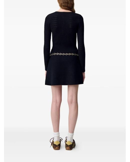 Claudie Pierlot Black Haut En Maille À Détail De Nœud